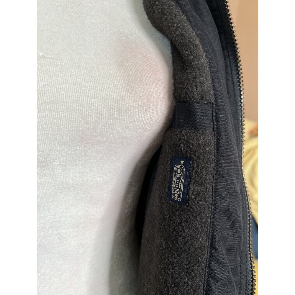 Dockers Men Black Quilted jacket Lined Pockets Collar Zipper sz L - Picture 11 of 12